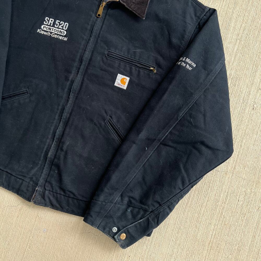 Carhartt J001 Blk Black Detroit Work Wear Jacket - Gem